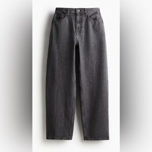 EUC H&M Women’s Sz: 6 Dusty Gray Denim Baggy Wide Leg Loose Fit High Waist Jeans